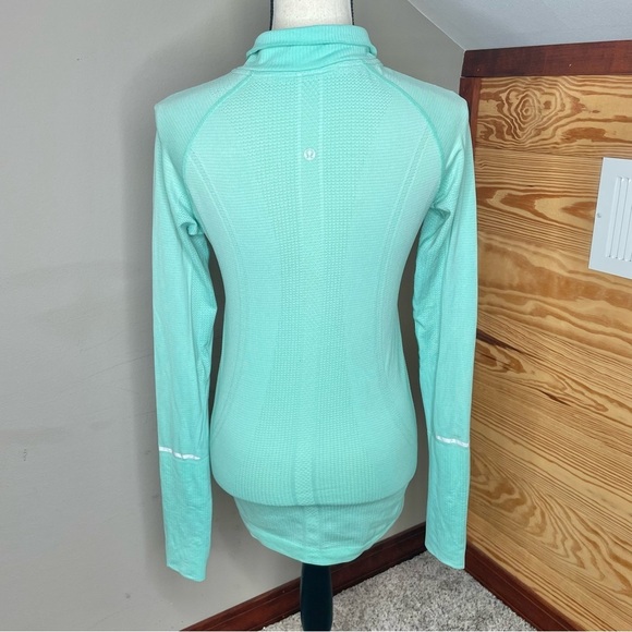 Lululemon Run Swiftly Tech 1/2 Zip Pullover Jacket Heathered Menthol 4/6 W3F39S - Picture 4 of 11
